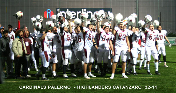 CARDINALS PALERMO - HIGHLANDERS CATANZARO 32-14